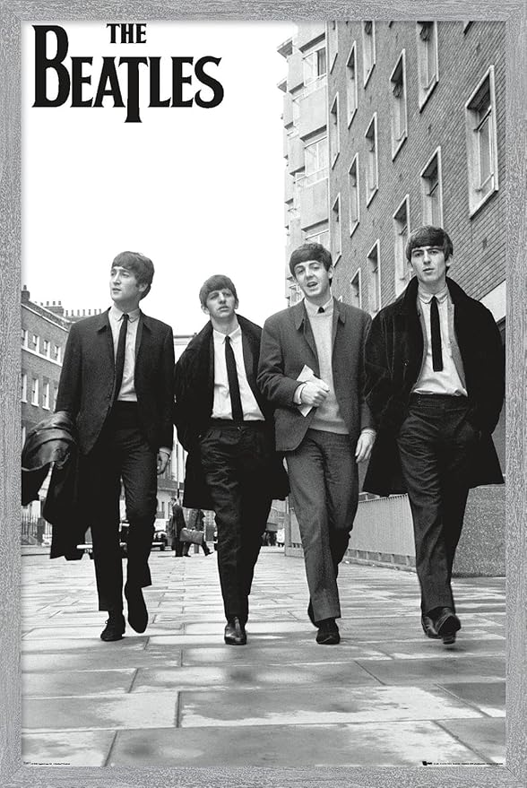 Trends International The Beatles - In London Wall Poster, 34L x 22.4W, Gray Framed Version