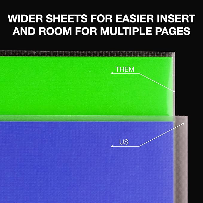 Samsill 200 Pack Sheet Protectors, 8.5x11 Inch Page Protectors for 3 Ring Binder, Standard Weight, Clear Protector, Letter Size, Top Loading, Acid Free (Pack of 10)
