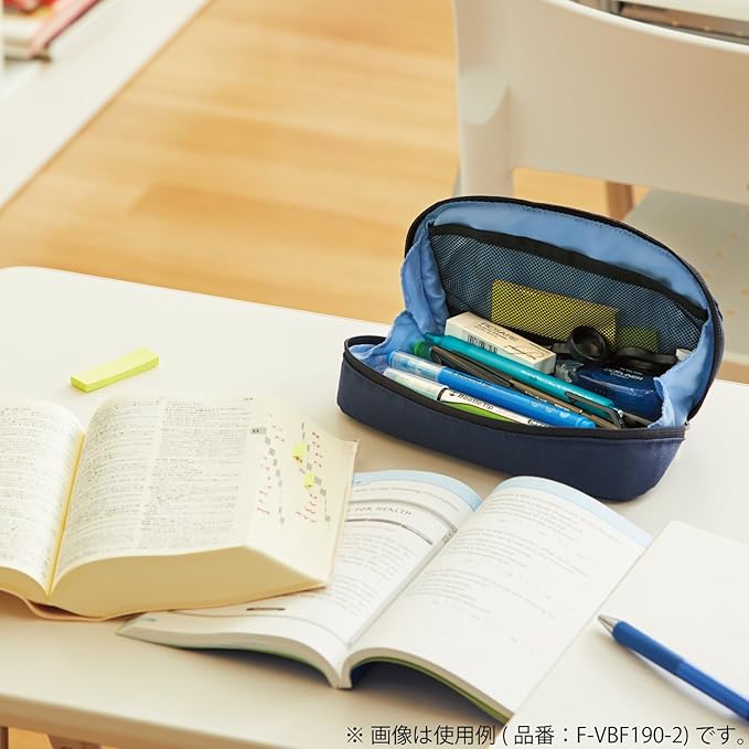 Kokuyo Pen Case, Shellbro, Black x Orange (F-VBF190-1)