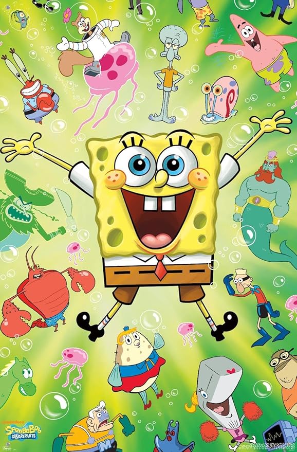 Nickelodeon SpongeBob Squarepants : Kamp Koral - Burst Wall Poster with Push Pins