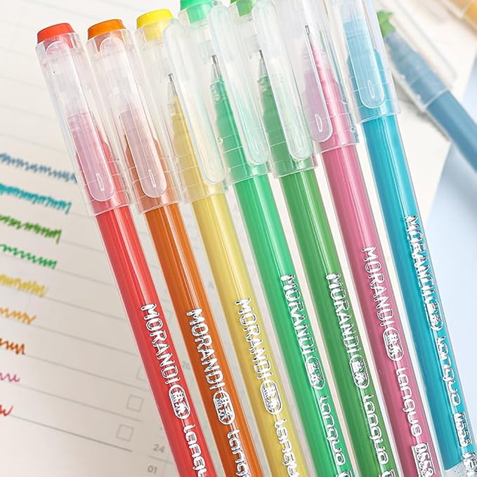 Gel Pens with Fine Point 0.6mm, 9 Colors Drawing Pencils for Adult Coloring Books Smooth Writing Pen Set for Journaling(Morandi Nordic)