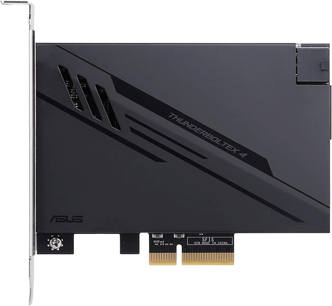 ASUS ThunderboltEX 4 with Intel® Thunderbolt™ 4 JHL 8540 Controller, 2 USB Type-C Ports, up to 40Gb/s bi-Directional Bandwidth, DisplayPort 1.4 Support, up to 100W Quick Charge, Black
