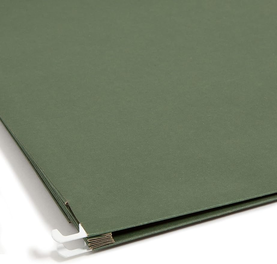 Smead Hanging File Pocket with Full-Height Gusset, 3-1/2" Expansion, Letter Size, Standard Green, 10 per Box (64220)