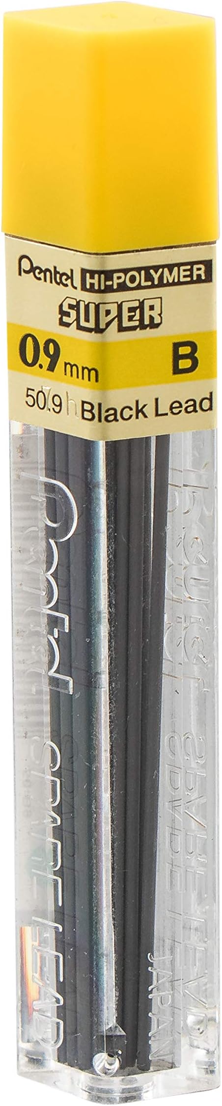 Pentel Super Hi-Polymer Lead Refill, (0.9mm) Thick, B, 180 Pieces of Lead (50-9-B)
