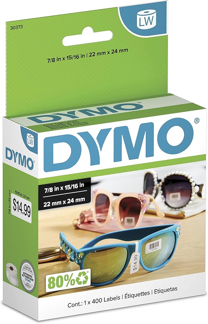 DYMO Authentic LW Price Tag Labels DYMO Labels for LabelWriter Printers White 15/16" x 7/8" 1 Roll of 403 (Pack of 10)