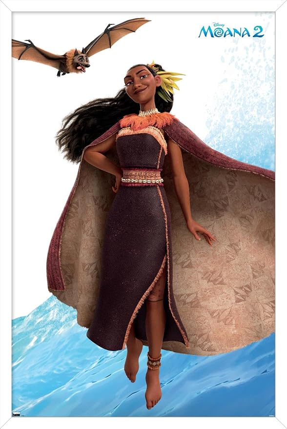 Trends International Disney Moana 2 - Matangi Wall Poster, 22.4L x 14.7W, White Framed Version