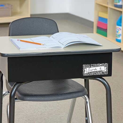 Really Good Stuff EZ Stick Chalkboard-Style Nameplates - Set of 24