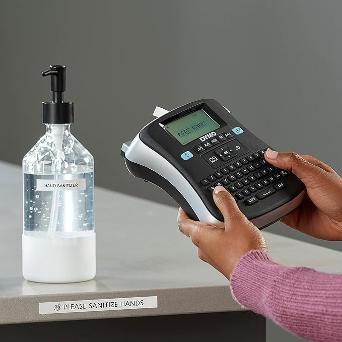 DYMO Label Maker 210D Label Maker, 2 Lines, 6 1/10w x 6 1/2d x 2 1/2h, 3" (1738976)