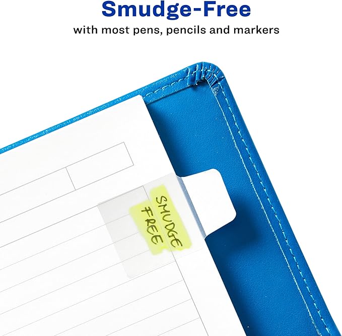 Avery Mini Ultra Tabs, 1" x 1.5", 2-Side Writable, White, 40 Repositionable Tabs (74788) (Pack of 2)