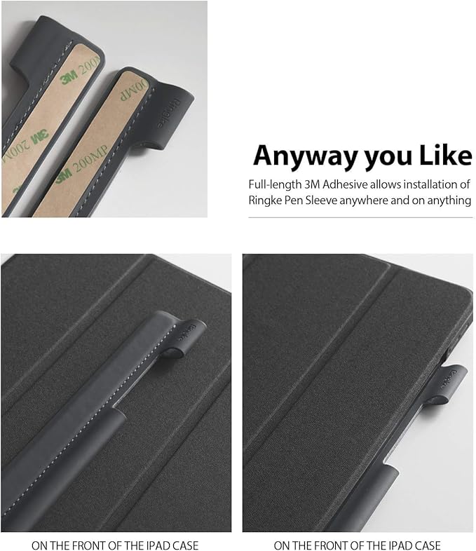 Ringke Pen Sleeve Charcoal Gray Designed for Apple Pencil, Journal, Tablets, and More