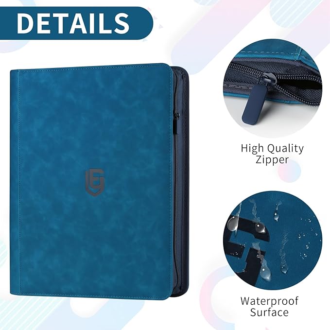 1024 Pocket Card Binder,16 Pocket Trading Card Binder，Side Loading Collectible Card Albums for MTG, for TCG Football, Sports, Game Cards Blue
