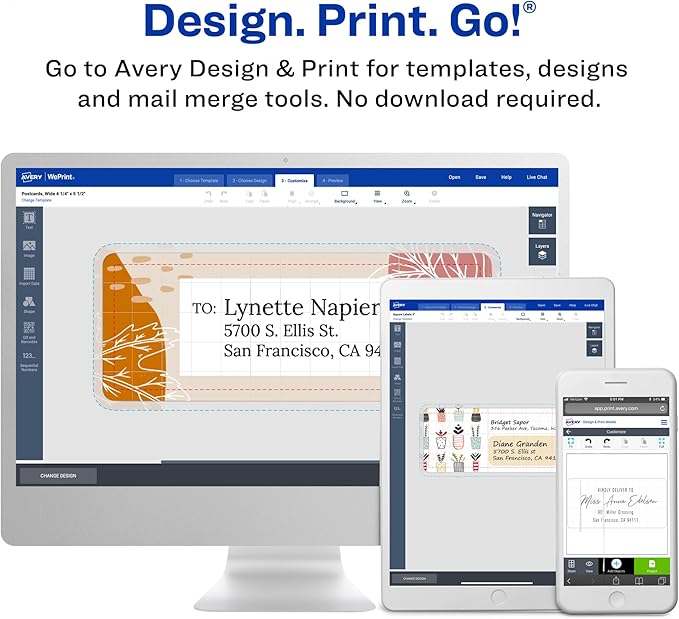 Avery White Computer Labels, 15/16" x 3-1/2", Dot Matrix and Pin-Feed Printers, 5,000 Total (4013)