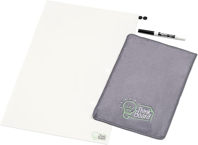 Think Board White Dry Erase Desk Sticker 11"x17" – Self-Adhesive Removable Whiteboard Decal – Peel & Stick Reusable Writing Surface for Home, Office, Dorm – Organize, Plan & Brainstorm