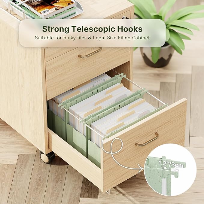 XINGIA Legal Size Hanging File Folders Extra Capacity,4 Inch Expandable Filing Cabinet Folders for Bulky Files,Tax,Contract Storage,Wheat Straw Heavy Duty File Organizer for File Frame,Box,Drawer
