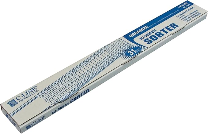 C-Line All-Purpose Document Sorter, 2.5 x 23.5 Inch, Blue (30526)