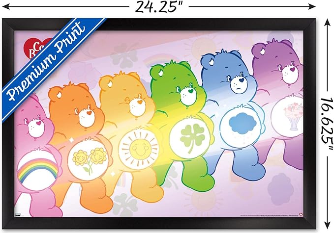 Care Bears - Care Bear Stare Wall Poster, 22.4L" x 14.7W", Black Framed Version