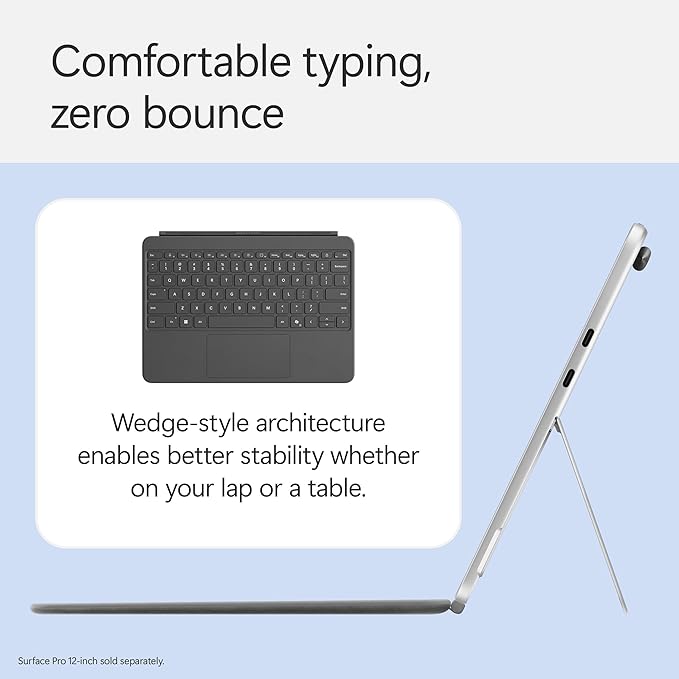 Microsoft Surface Pro Keyboard for Surface Pro 12" Device, Keyboard Only, Alcantara Material, Slate