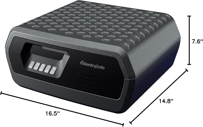 SentrySafe Fireproof and Waterproof Lock Box with Digital Keypad Lock, Shelf Safe for Documents, Jewelry, 0.36 Cubic Feet, 7.6 x 16.5 x 14.8 Inches, CHW30300