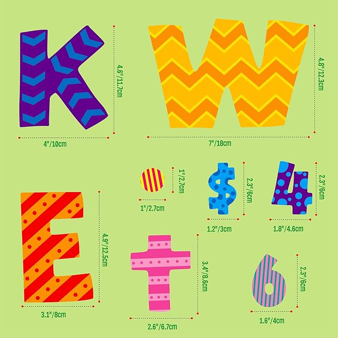 288 PCS Alphabet Combo Set, Bulletin Board Letters Including 78pcs Uppercase Letters, 78pcs Lowercase Letters, 30pcs 0-9 Numbers & Punctuation, Chalkboard Classroom Letters for Home School Room Decor