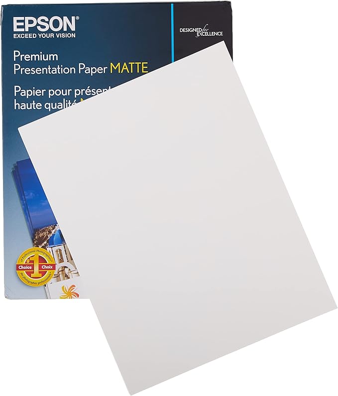 Epson Heavyweight 8.5x11 Matte Paper, 50 Sheets (S041257), (Pack of 2)