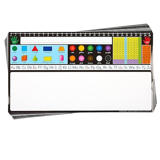 Really Good Stuff Dry Erase Desktop Helper - Set of 24 - Primary