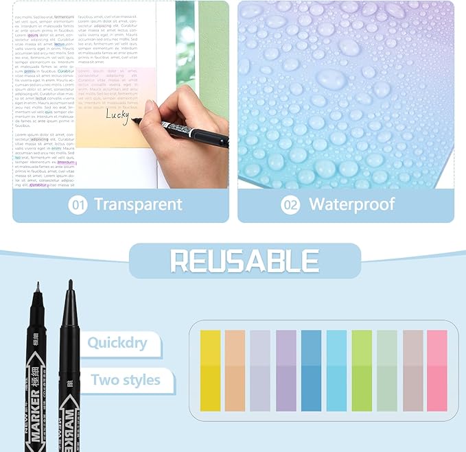 Jutom 38 Pcs Bible Journaling Study Kit for Women, Book Annotation Supplies with Highlighters Pens, Tabs, Sticky Notes, Markers for Christian Office Bible Study Supplies(Gradient Color,Square)