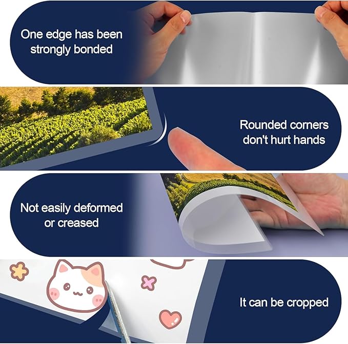 100 PCS Laminating Sheets 9”x11.5”, Thermal Laminating Pouches, 3mil Plastic Paper Laminate Sheets, Laminator Sheets Plasticized Craft Office and School Supplies, Lamination Sheets for 8.5”x11” Paper