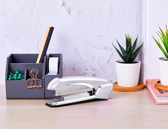Bostitch Office Ascend 3 in 1 Stapler Integrated Remover & Staple Storage, 42 Staples Included, 2 Sheet Capacity, Lightweight, Blue