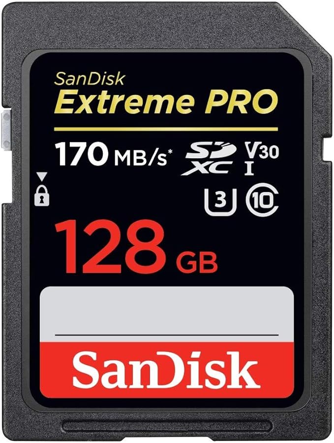 SanDisk 128GB SDXC Extreme Pro Memory Card Bundle Works with Olympus OM-D E-M10 Mark II, Pen E-PL9 Mirrorless Camera 4K V30 (SDSDXXY-128G-GN4IN) Plus (1) Everything But Stromboli TM Combo Card Reader