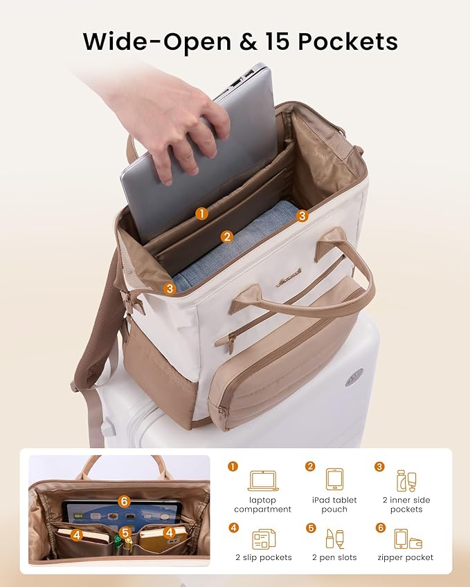 LOVEVOOK Puffer Laptop Backpack for Women, 15.6 Inch Work Backpack purse for Nurse Teacher, College Back to School Bookbag for Teen Girls, Personal Item Travel Bag Computer Daypack for Daily Commute