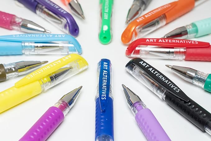 Art Alternatives Gel Pen, Black - Ballpoint - Non-Smear + Quick Dry - Writing, Drawing, Coloring, Journal, Planner