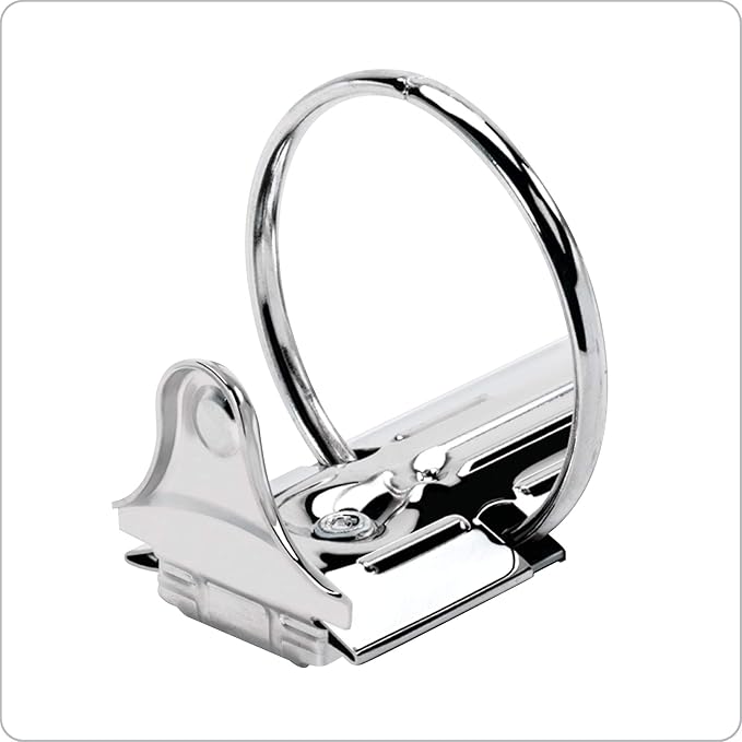 Cardinal 3 Ring Binder,Durable 2 Inch Performer ClearVue Binder, Round Rings, 475-Sheet Capacity, Customizable ClearVue Covers, PVC-Free, Black (67425)