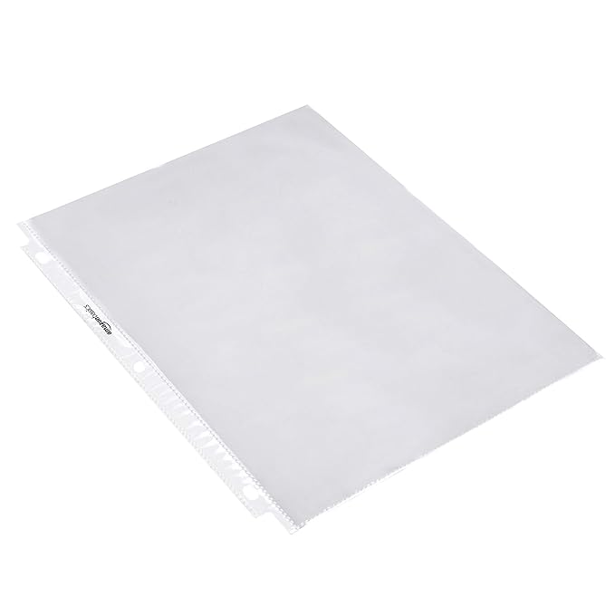 Amazon Basics Sheet Protectors for 3 Ring Binder, Top Loading, Clear Plastic, 1200-Pack