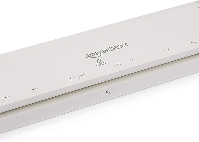 Amazon Basics 12-Inch Thermal Laminator Machine, Easy to Use for Home Office or School,White