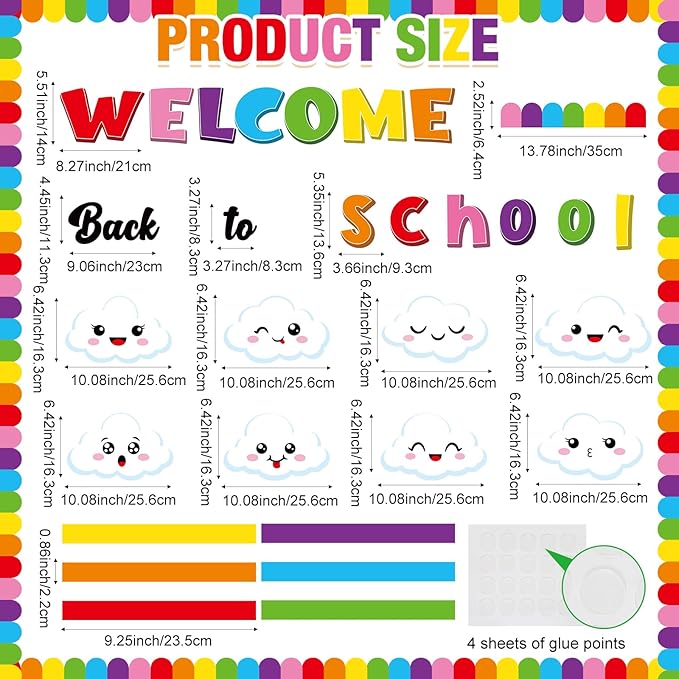 St.Patrick's Day Bulletin Board Set 3D Rainbow Classroom Decorations Gold Coin Paper Cutouts with Borders for Door Wall Decor Home Office Supplies(13 x 8.7 x 0.6 Inch,Back to School)