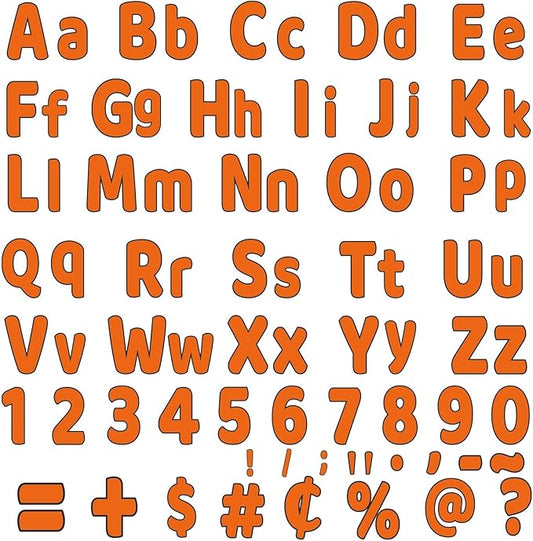 266 Pcs Letters Combo Pack Set Bulletin Board Letters Fall Thanksgiving Orange Letters and Number Accents for Bulletin Board Display Home School Classroom Decor