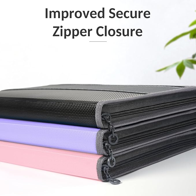 Sooez Accordion File Organizer with Safe Zipper, 8 Pocket Expanding File Folder with Front Pencil Pouch, Portable Monthly Paper Bill Tax Receipt Organizer, School Office Supplies, Olive Green