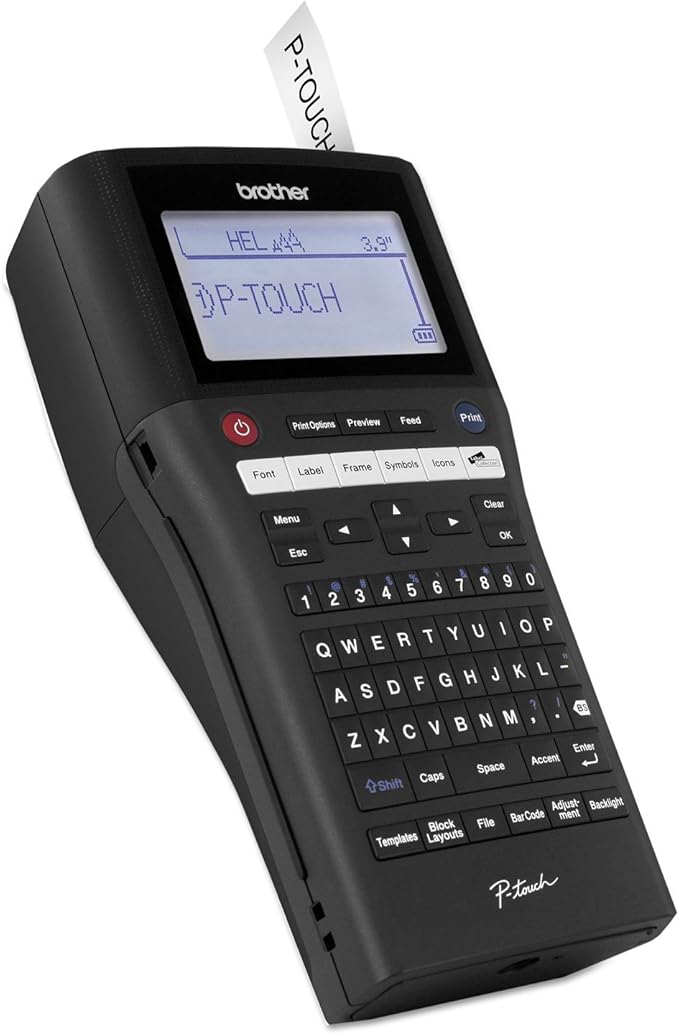 Brother P-touch, PTH500LI, PC-Connectable Label Maker, Rechargeable Portable Labeler, One-Touch Formatting, Brother Vivid Bright Display, Black