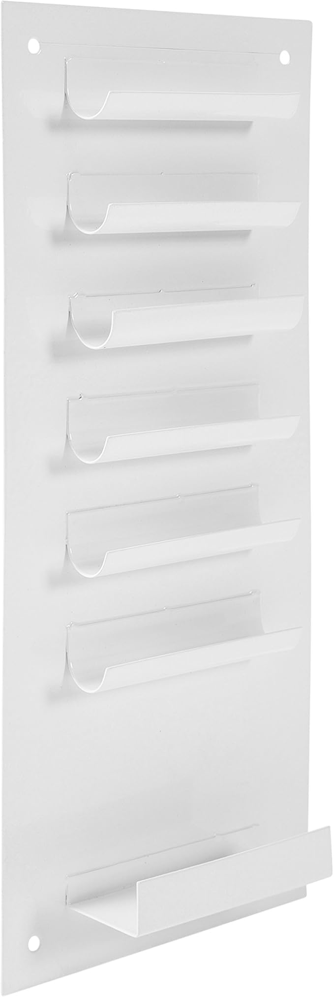 MyGift MyGit Whiteboard Marker Holder Wall Mounted White 7 Slot Dry Erase Marker Holder and Organizer for Wall for Classroom Office or Home