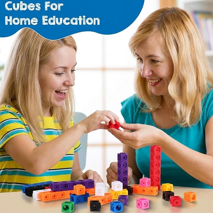 Libima 500 Pieces Math Cubes Set Learning Linking Manipulative Educational Cube Stem Connecting Cube Number Counting Cubes Blocks