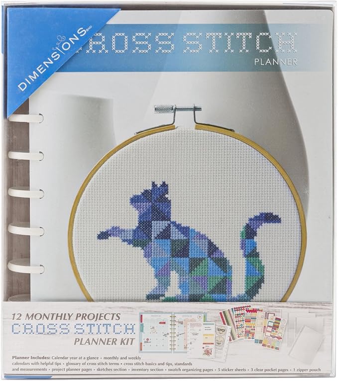 Simplicity Vintage 12 Monthly Projects Cross Stitch Planner Kit