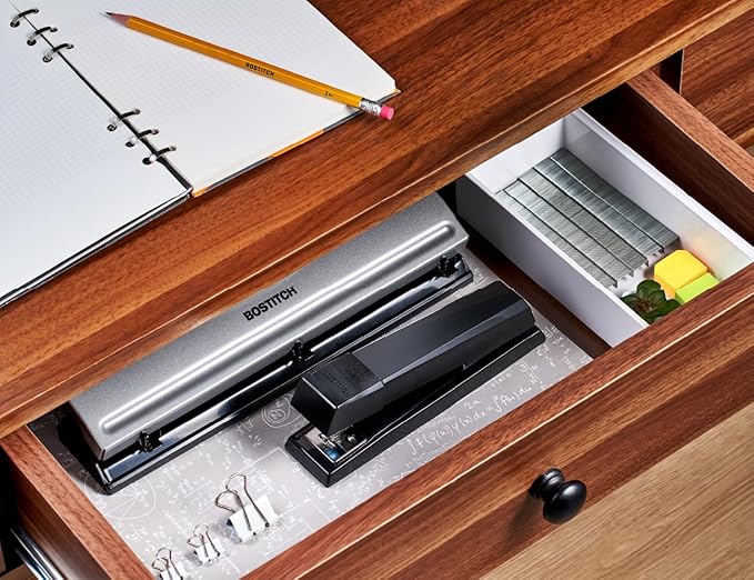 Bostitch Office Stapler, No-Jam Premium for Desktop, Includes 15,000 Staples, Full-Strip, 25 Sheet Capacity, Black, Pack of 12