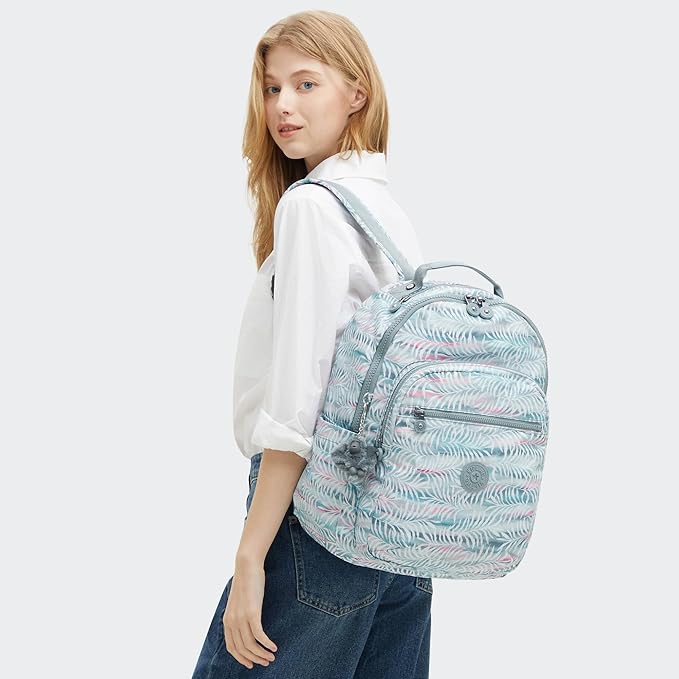 Kipling Women's Seoul Prt 15" Laptop Backpack, Durable, Roomy with Padded Shoulder Straps, Built-In Protective Sleeve