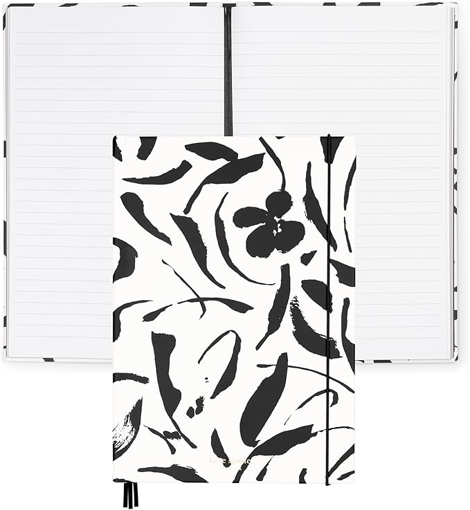 kate spade new york Take Note XL Notebook Journal, Vegan Leather Hardcover Journal, Diary Includes 168 Lined Pages, 11" x 7" Writing Pad (Painters Garden)