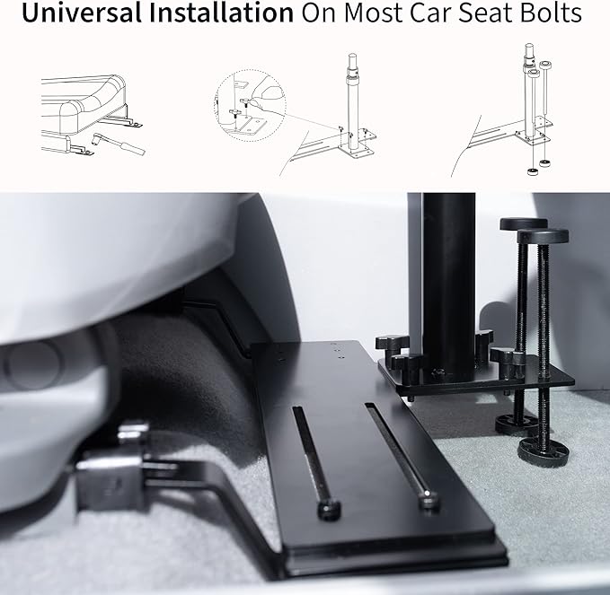 VIVO Single Laptop Car Mount, Fully Adjustable Extension, Notebook Stand for Trucks, Vans, and SUVs, Articulation and Height Adjustment, Black, MOUNT-CAR01