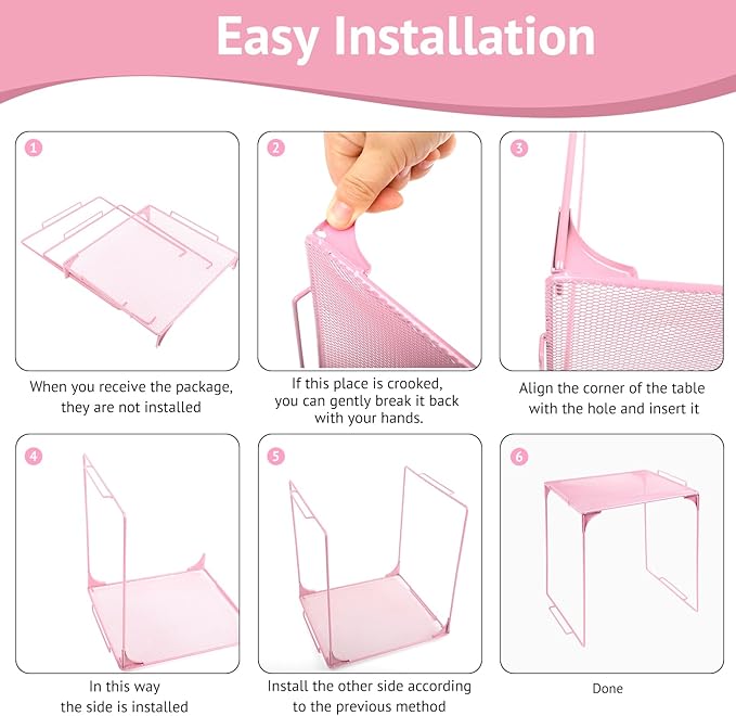 Locker Organizer Shelf and Locker Carpet Decorating Kit Suitable for School, Office Back to School Essentials (1, Light Pink)