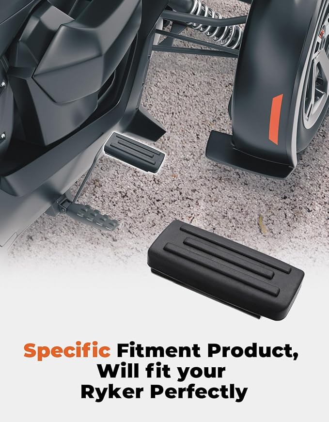 KEMIMOTO Brake Pedal Compatible with Can-Am Ryker 600, 900, Sport, Rally Edition, Large Brake Foot Rest Extended Pedal Footboards (No drill)