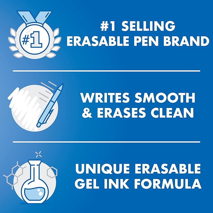 Pilot FriXion Light Pastel Erasable Highlighters, Chisel Tip, Pack of 36, Assorted Bulk Aesthetic Highlighters - Ideal for School, Journaling, and Office Use