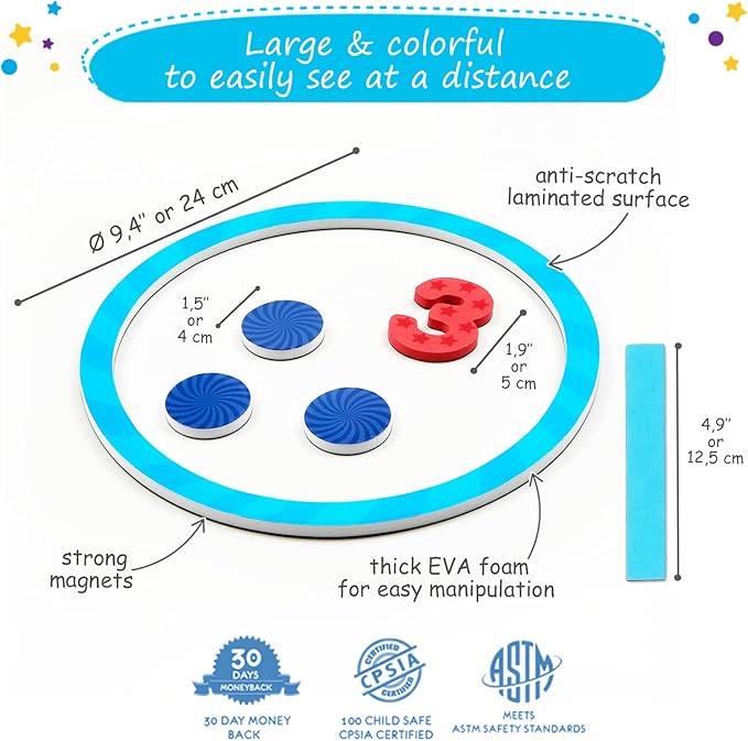 75 PCS Magnetic Number Bonds Set - Magnetic Numbers for Whiteboard, Number Bonds Game, Number Line Magnets, Math Aids Accessories Supplies for Classroom, Kindergarten Math Manipulatives - Simply Magic