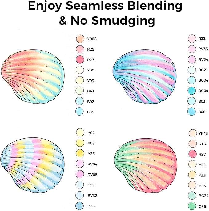 Ohuhu Pastel Alcohol Brush Markers - 48 New Pastel Colors - Blossoming - Alcohol Based Double Tipped Art Alcohol Markers for Artist Adults' Coloring Illustration - Brush & Fine Dual Tips - Honolulu B